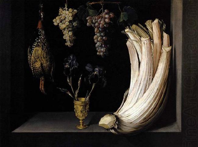 Still Life with Cardoon, Francolin, Grapes and Irises, Felipe Ramirez